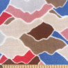 Printed Faux Shearling MONTAGNE Linen / Blue